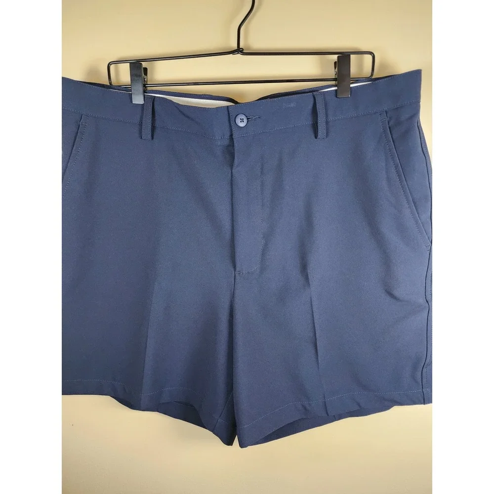 FootJoy FJ Mens Golf Shorts 38 Pleated Performance Stretch Navy Blue New